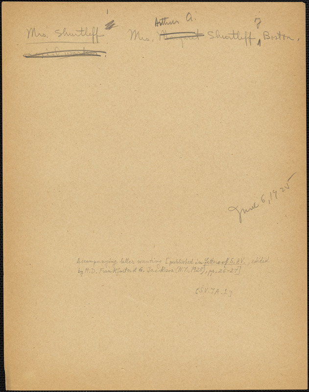 Gardner Jackson manuscript footnote, 6 June 1925
