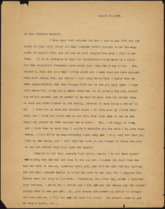 Nicola Sacco typed letter (copy of unfinished letter) to Bartolomeo Vanzetti, [Dedham], 18 August 1924