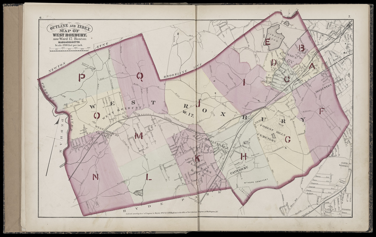 Atlas of the county of Suffolk, Massachusetts : vol. 5th, West Roxbury, now ward 17, Boston : from actual survey & official records