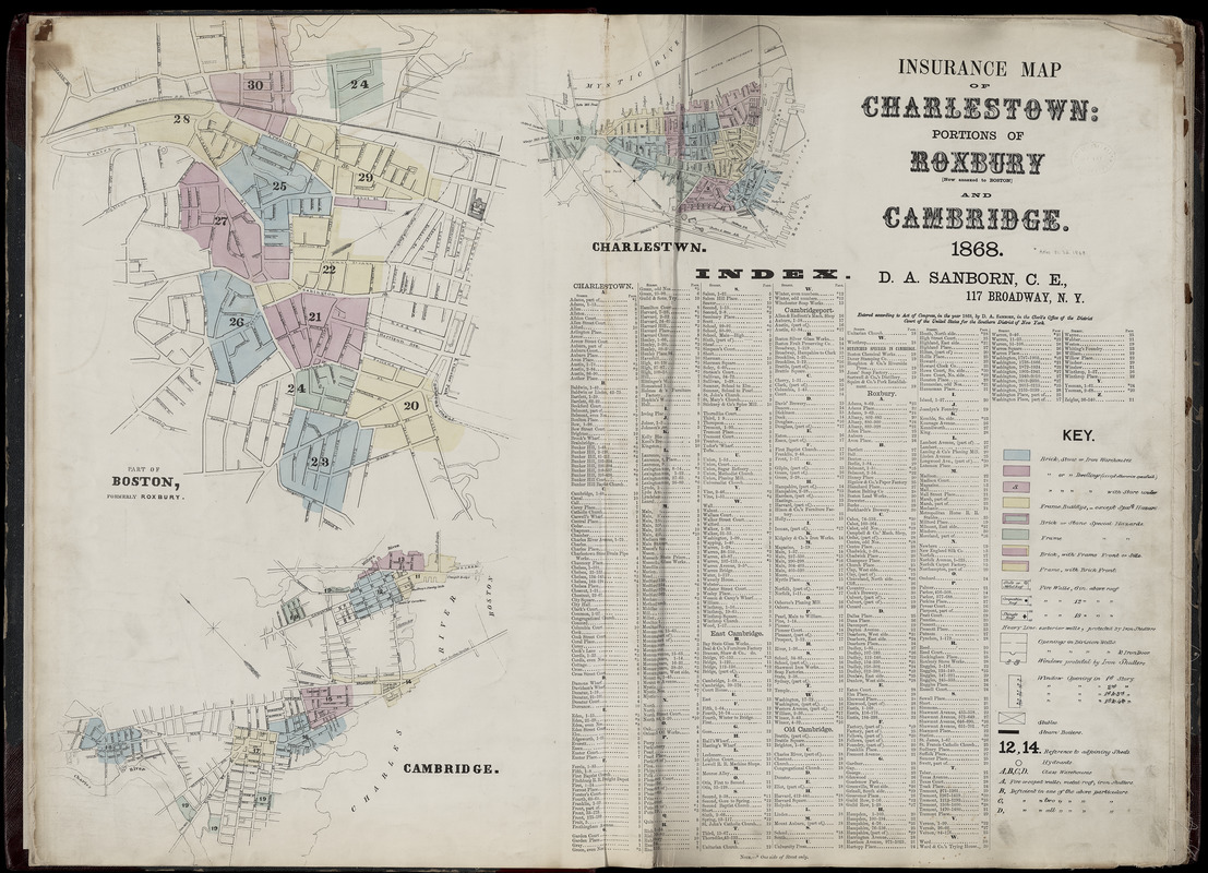 Insurance map of Charlestown : portions of Roxbury (now annexed to ...