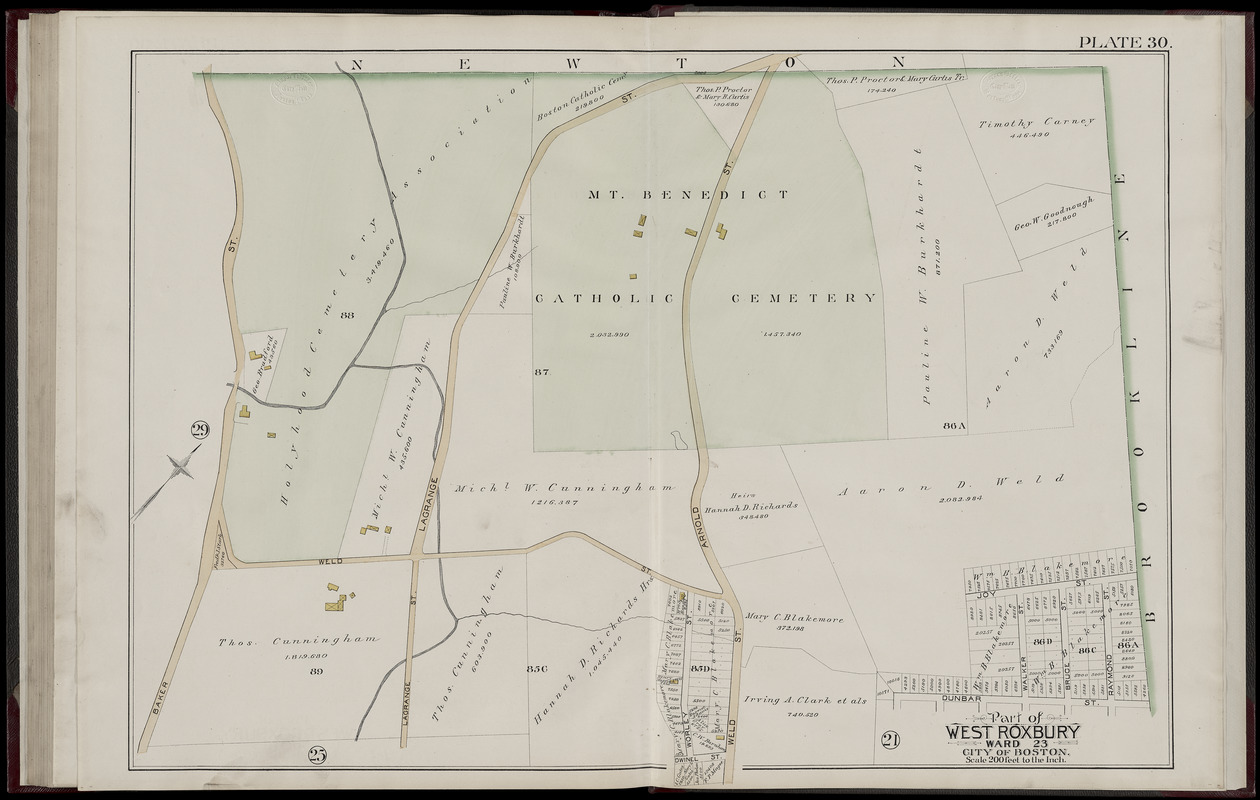Atlas of the city of Boston, West Roxbury, Mass., volume six : from actual surveys and official plans
