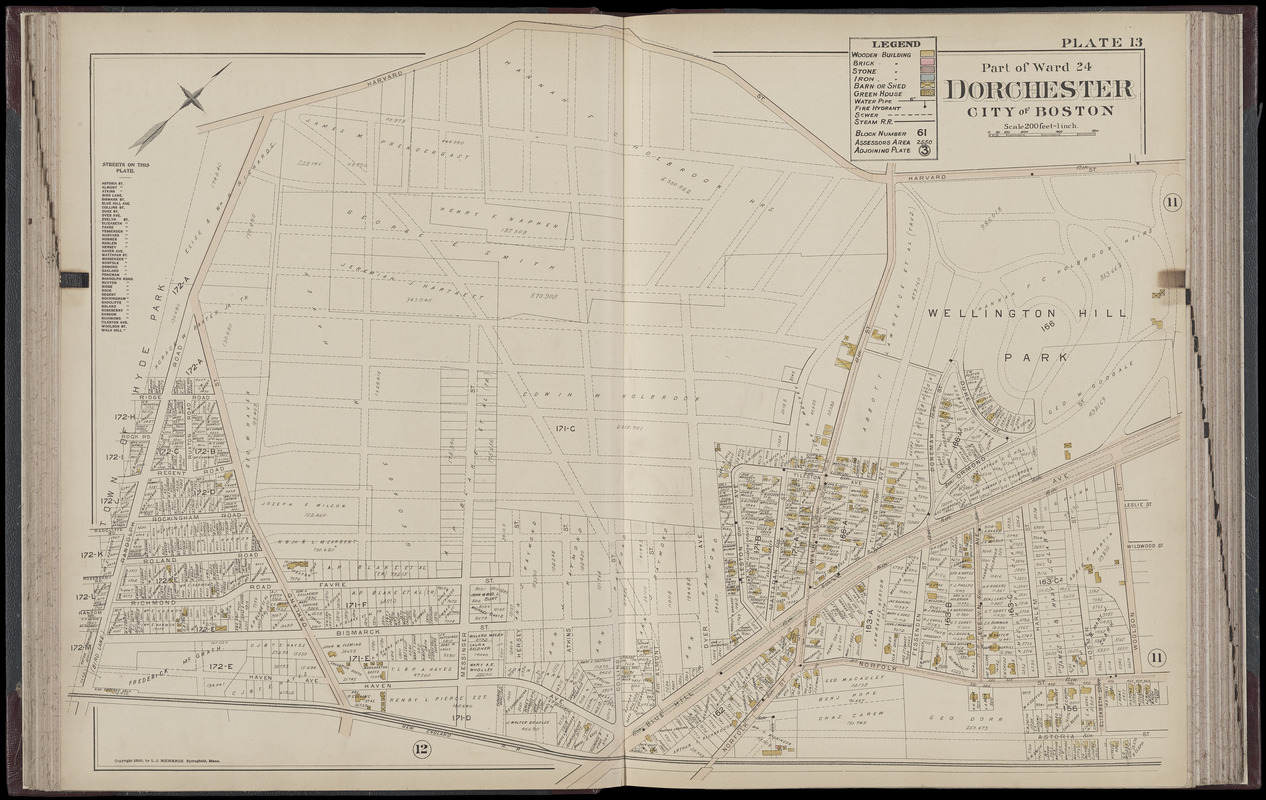 Atlas of Dorchester, West Roxbury and Brighton, city of Boston