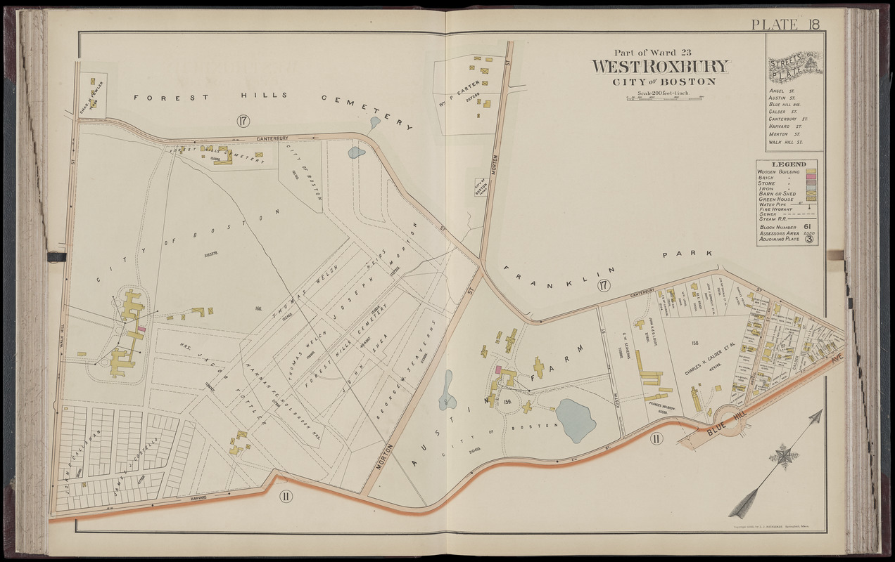 Atlas of Dorchester, West Roxbury and Brighton, city of Boston