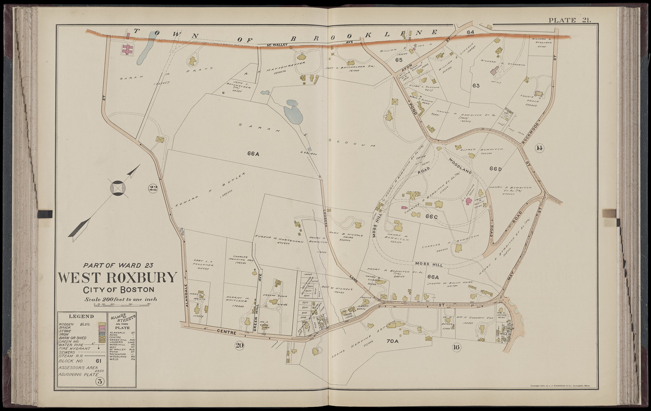 Atlas of Dorchester, West Roxbury and Brighton, city of Boston