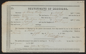 Wayland marriages, 1785-1933 (individual certificates)
