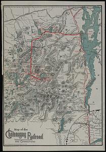 Map of the Chateaugay Railroad and connections