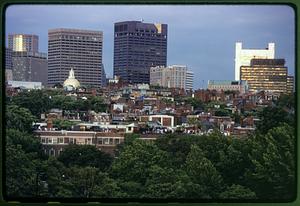 Boston 1997 - Evening on July 4 looking at Beacon Hill