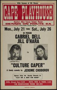 In person Gabriel Dell, Jill O'Hara in "Culture Caper"