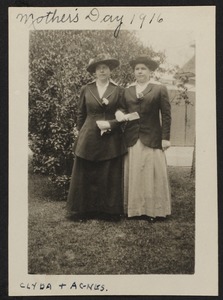 Mother's Day 1916, Clyda & Agnes