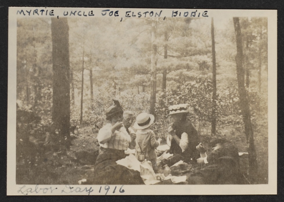 Myrtie, Uncle Joe, Elston, Diddie. Labor Day, 1916