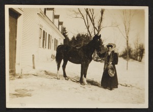 Portrait of woman with horse