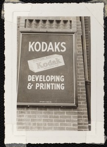 Kodak advertisement, Verichrome film, introduced 1931, Vose Drugs