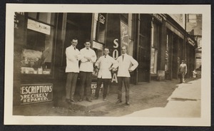 Portrait of four pharmacists