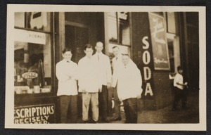 Portrait of five pharmacists