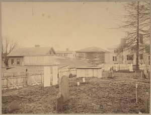 Charter Street Burying Ground, Salem, showing tomb in which Gov. Simon Bradsheet is buried