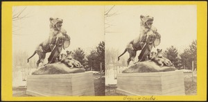 The tiger and cubs. -Statue