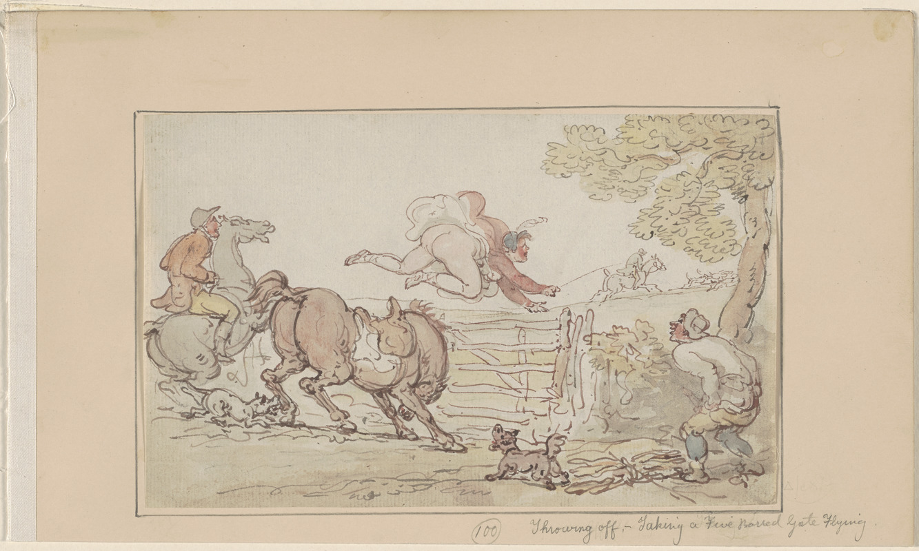 Throwing off- taking a five barred gate flying