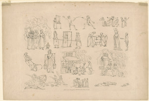 Outlines of figures, landscape, & cattle, etched by T. Rowlandson, for the use of learners, no. 6 or 8
