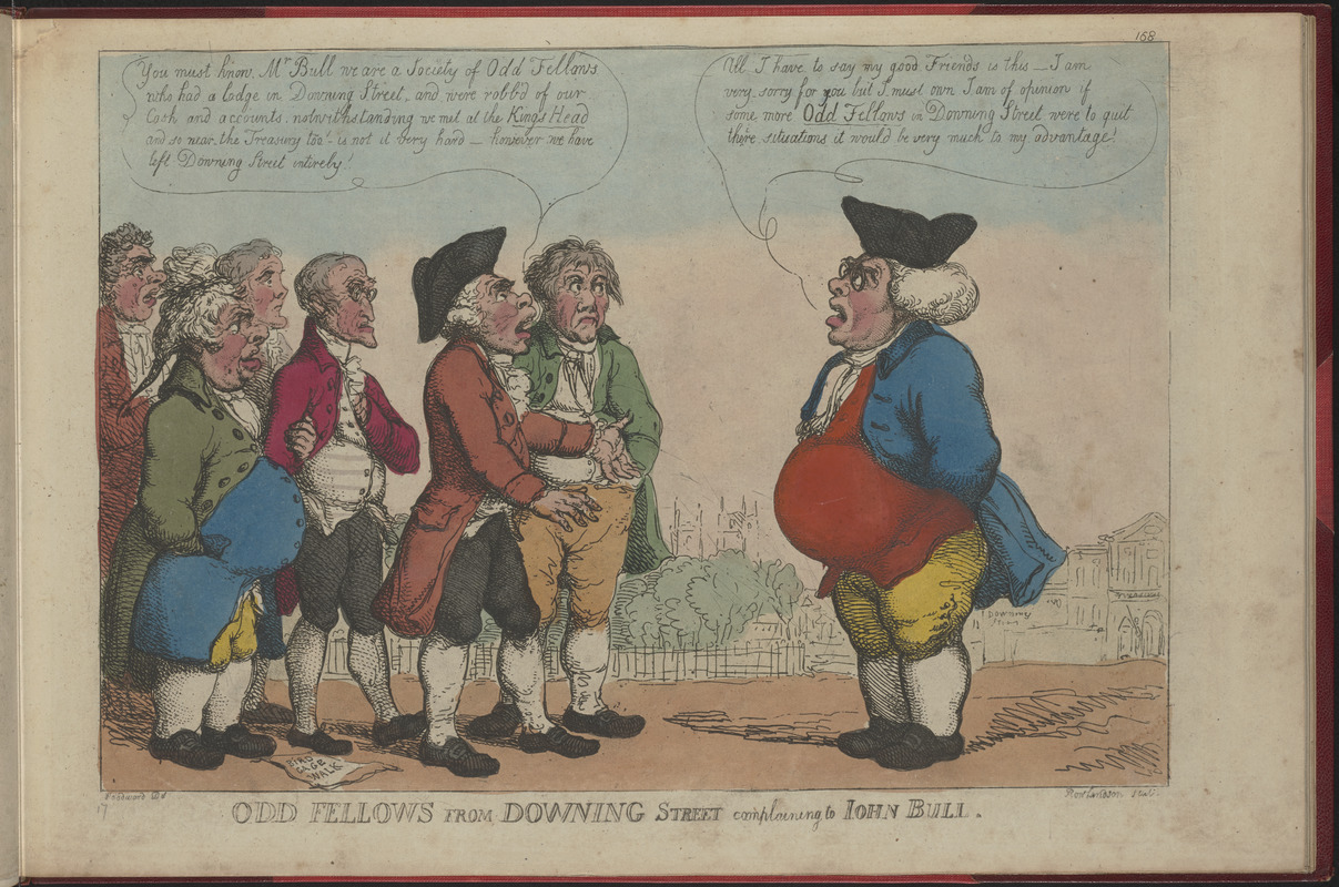 Odd fellows from Downing Street complaining to John Bull