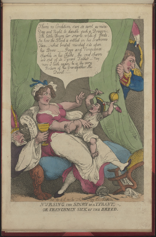 Nursing the spawn of a tyrant, or Frenchmen sick of the breed