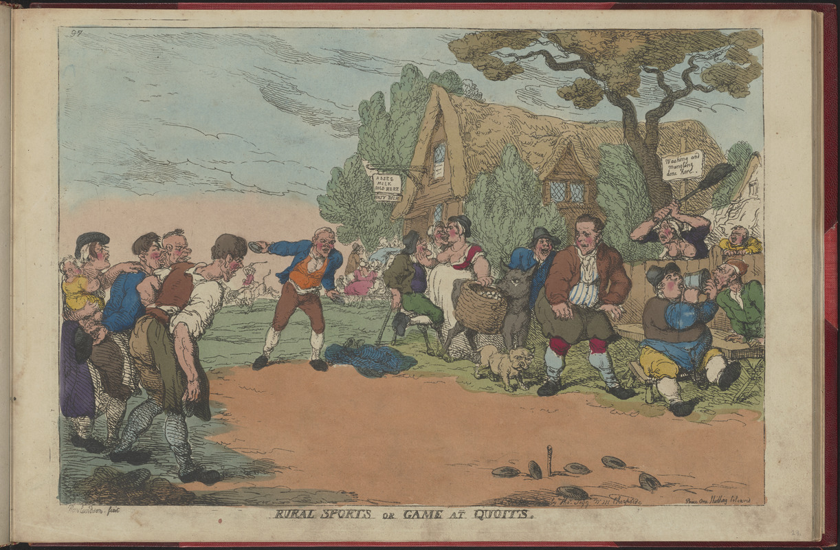 Rural sports or game at quoits