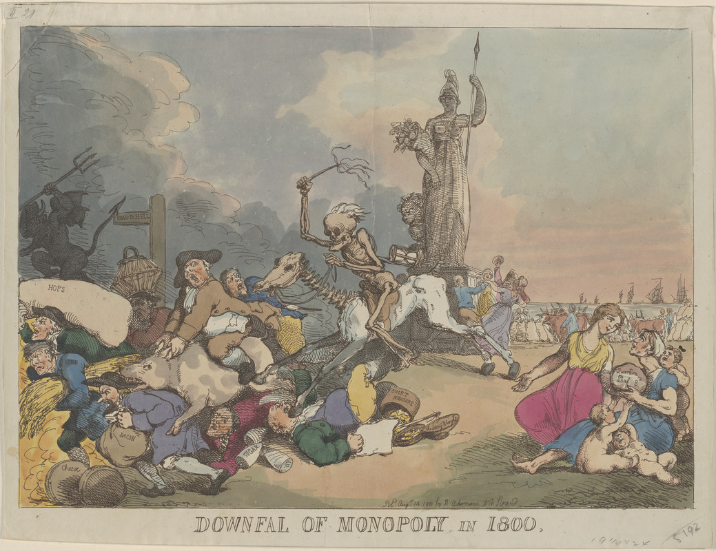Downfal of monopoly in 1800