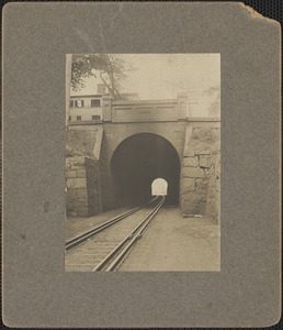 North end of RR tunnel, High St. above