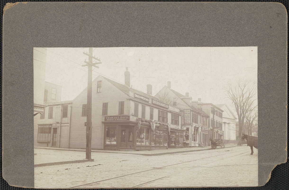 Charles L. Davis Drug Store, corner State and Charter St.