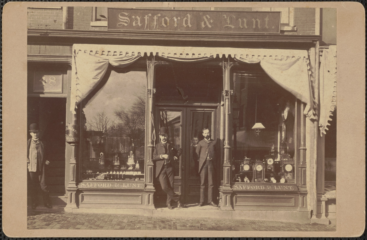 Safford & Lunt Jewelry Store, 46 State St. in 1886