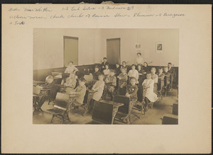 School classroom and students, c. 1915