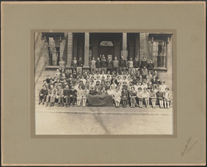 NBPT High Class of 1926 on front steps of school