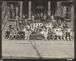 NBPT High Class of 1926 on front steps of school