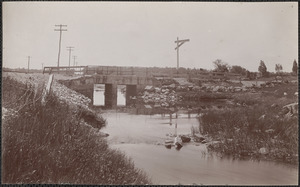The bridge at Four Rocks, railroad crossing at Boston St., Newbury