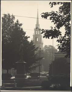 Unitarian Church steeple, from Brown Square