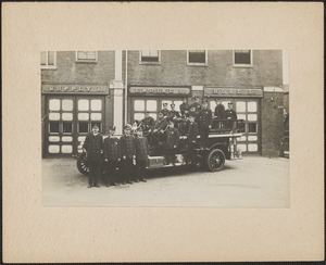 Old Fire Station at Market Square, Newburyport, Mass., Charles B. Atkinson, driver, 1919