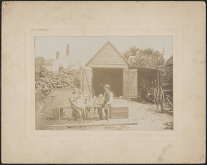 Andrew P. Lewis & his family, 6 Carter St. Newburyport, c. 1896