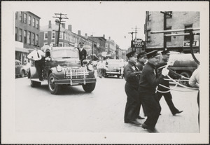 Parade entering Market Sq. circa 1950