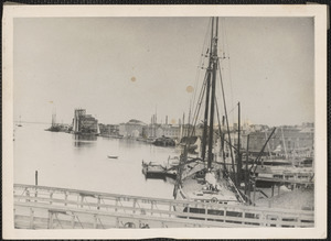 Waterfront with schooners looking east from bridge