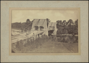 Newburyport, Massachusetts, Old Chain Bridge toward Deer Isle, Hawkswood in left background