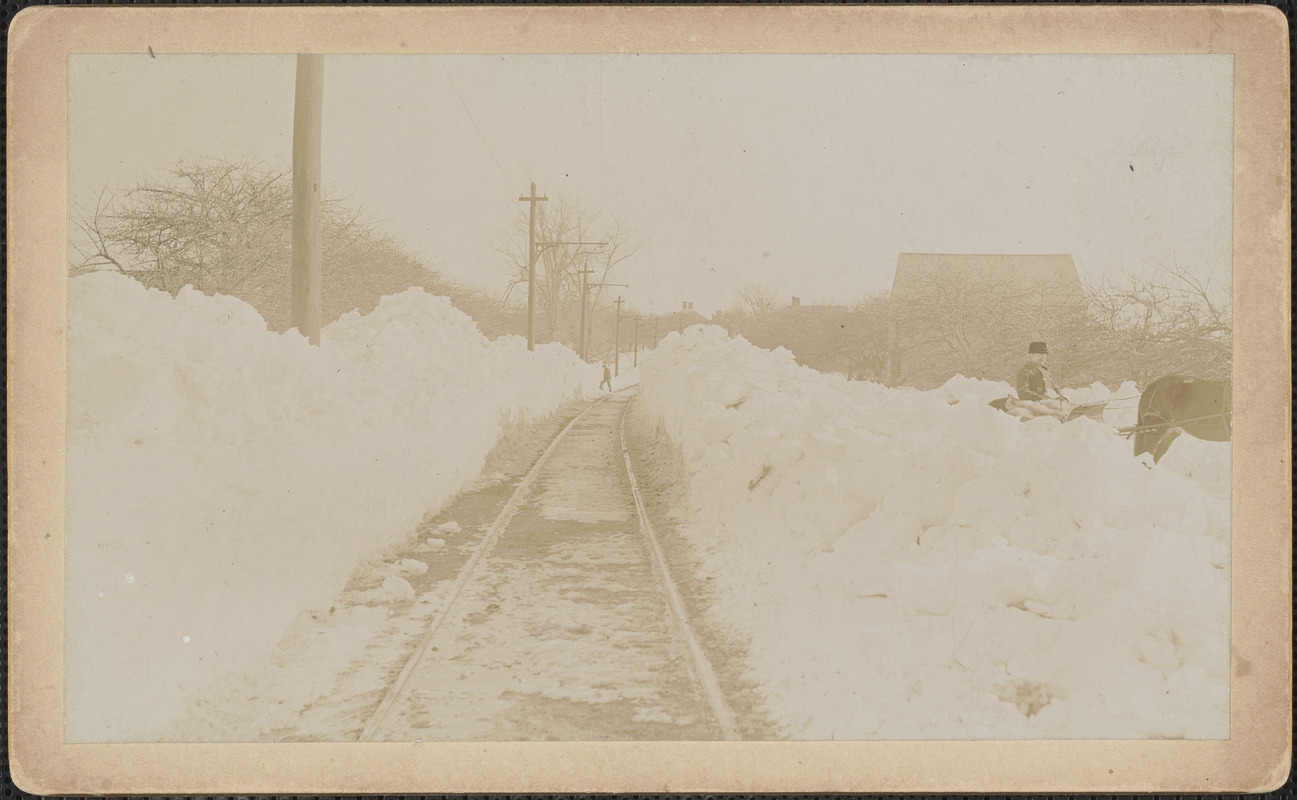 Railroad tracks after a storm