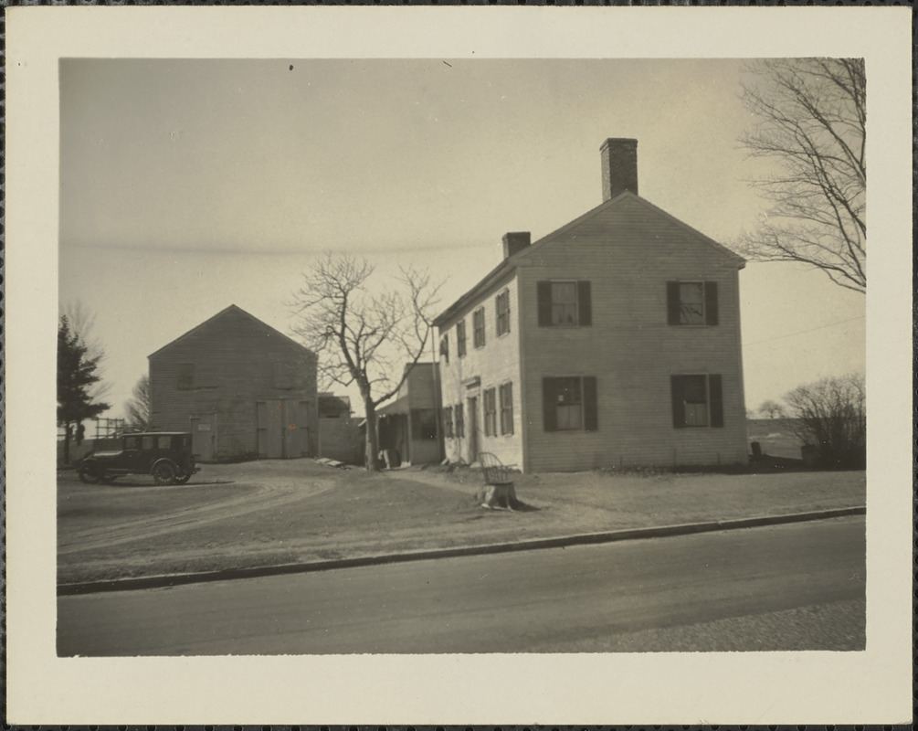 Old Roaf House, three roads, just before it was razed, March 1935