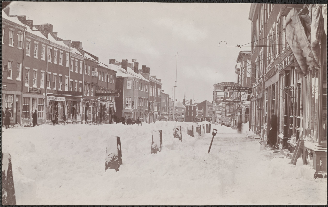 State St. opposite Pleasant St. looking towards Market Sq.