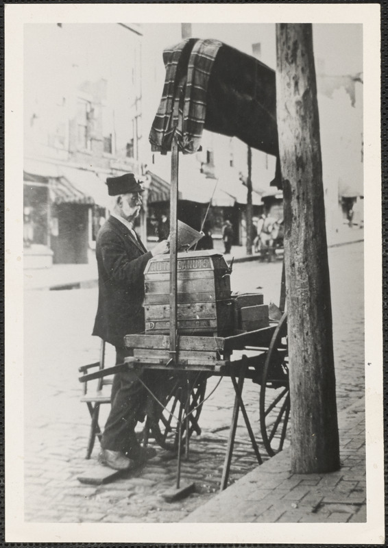 Peanut vendor on State Street, c. 1910