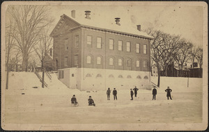 Newburyport, Massachusetts, court house and Frog Pond, January 1884