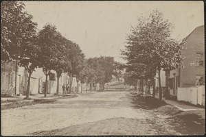 Federal Street showing driveway to Poor House yard on left