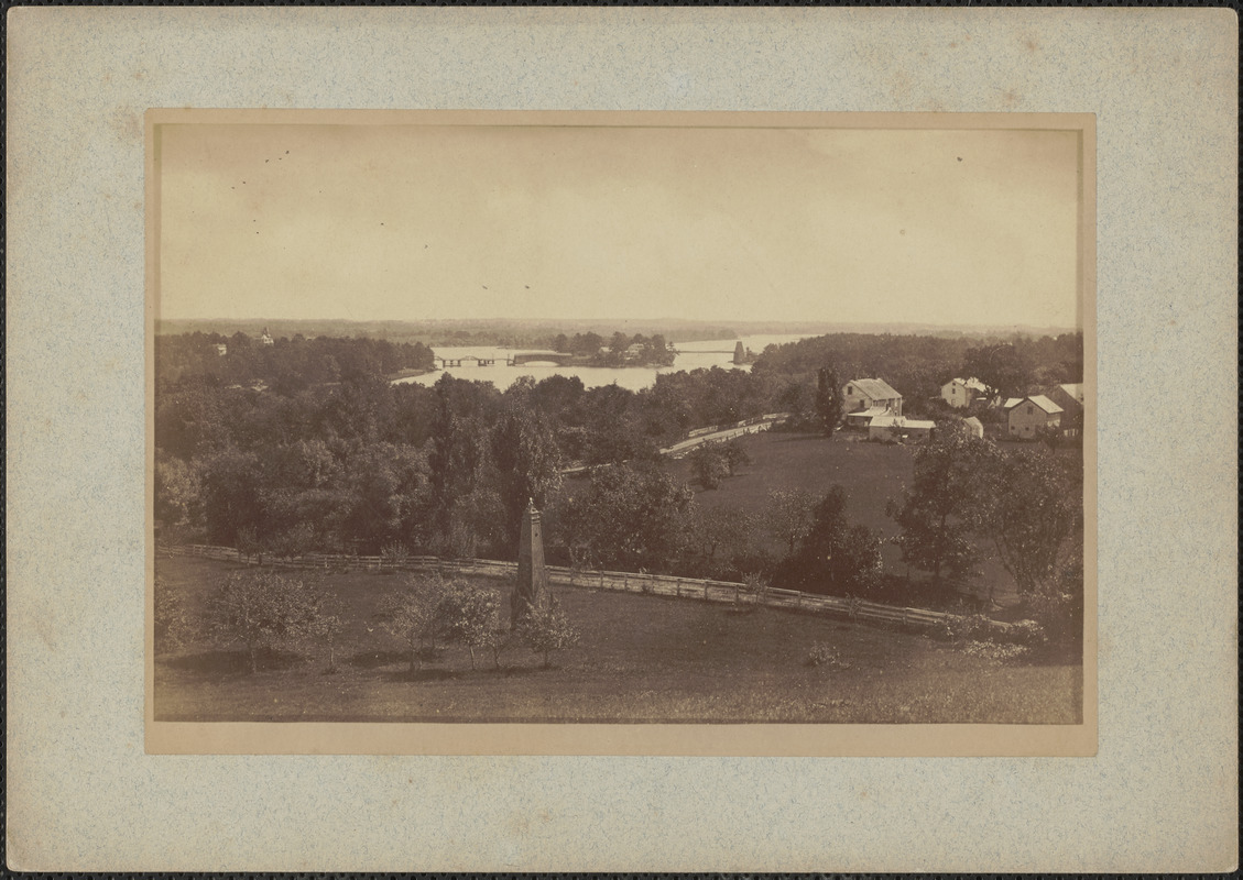 Newburyport, Massachusetts, view of the river and bridges from Moulton Castle