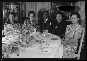 Miller, Lottie and 1946 New Year dinner guests