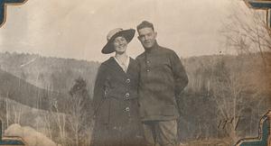 Unidentified woman and Frank A. Vaillancourt who was killed at Belleau Town, July 19, 1918