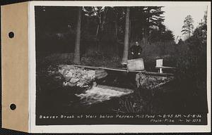 Beaver Brook at weir below Pepper's mill pond dam, Ware, Mass., 8:45 AM, May 8, 1936