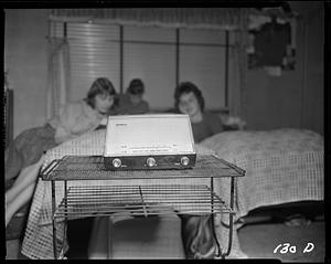 Women listening to radio